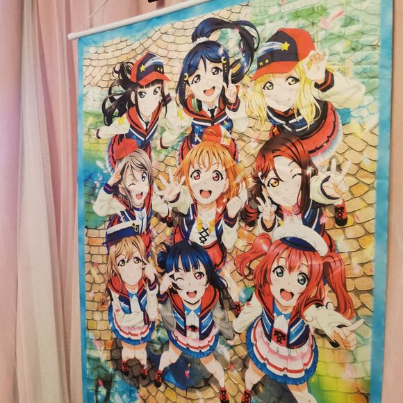 Aquors Love Live Tapestry LLSIF Anime Wall Scroll Art Poster Japan Manga Cosplay - Picture 7 of 9